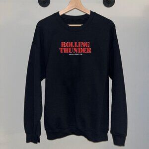 Black Red Rolling Thunder 70s Classic Film Movie Crewneck Sweatshirt